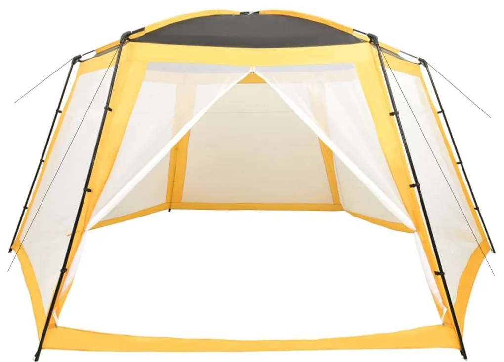 Tenda para piscina 660x580x250 cm tecido amarelo