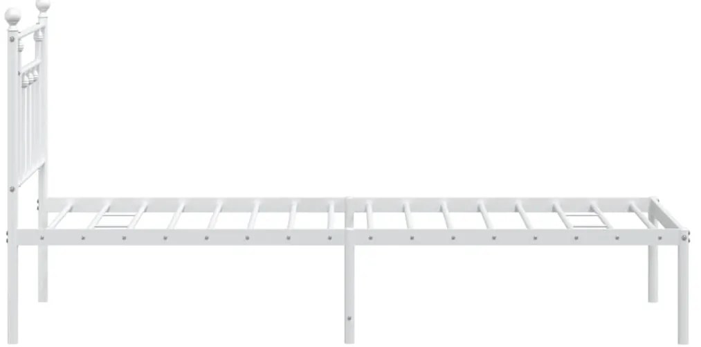 Estrutura de cama sem colchão com cabeceira 75x190 cm branco