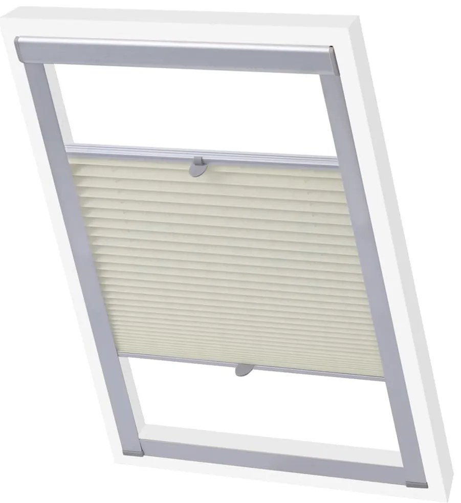 vidaXL Persiana plissada creme PK06