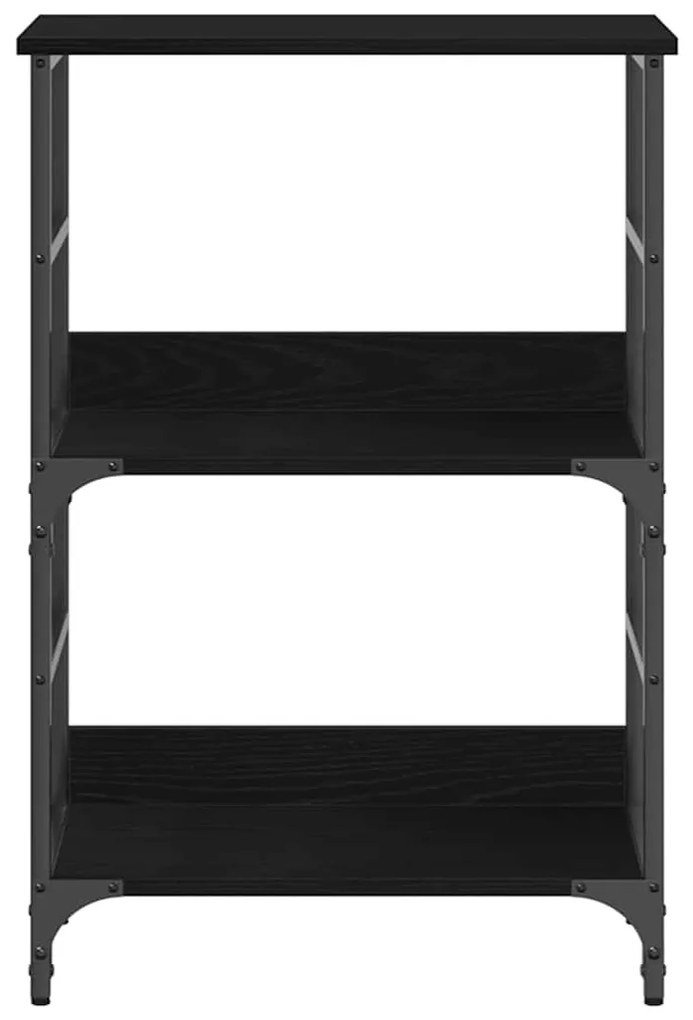 Estante vidaXL Carvalho Preto 50x33x82 cm Madeira Engineered e Aço