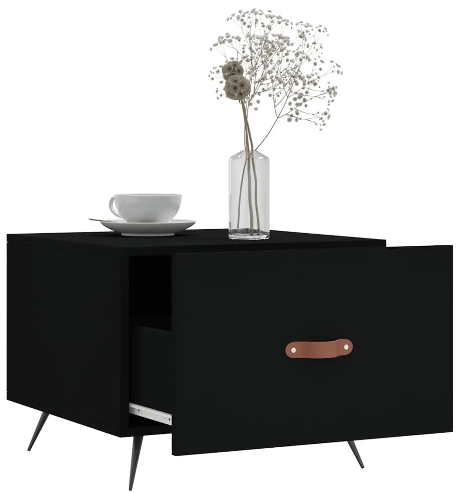 Mesa de centro 50x50x40 cm derivados de madeira preto