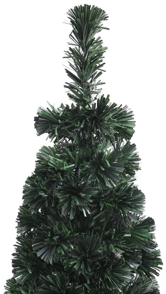 Árvore de Natal artificial fina c/ suporte 120 cm fibra ótica