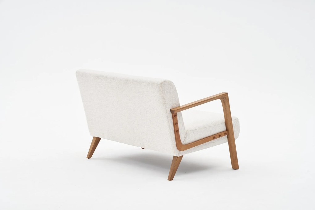 Sofá de 2 Lugares Kemer – Creme – 114 cm x 80 cm x 85 cm