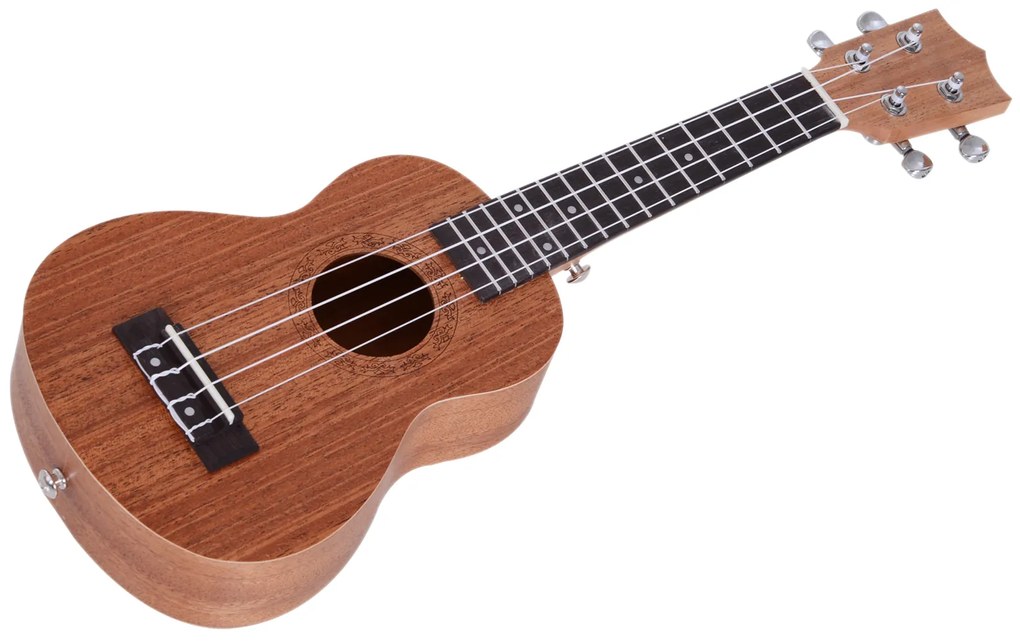 Ukelele 21 Polegada Ukelele Soprano de Iniciação para Iniciantes Ukelele Concerto Hawaiian Cordas Aquila Nylon Material Madeira 53x17.5x6.2cm