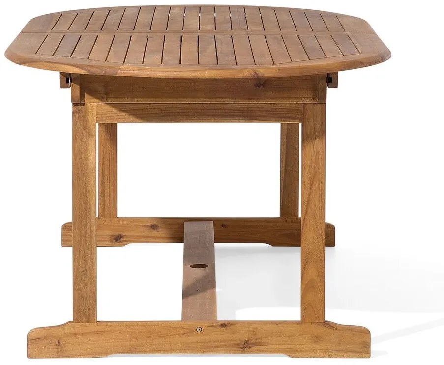 Conjunto de jardim em madeira de acácia para 8 pessoas MAUI Beliani