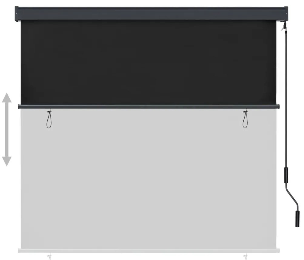 Estore de rolo para exterior 160x250 cm antracite