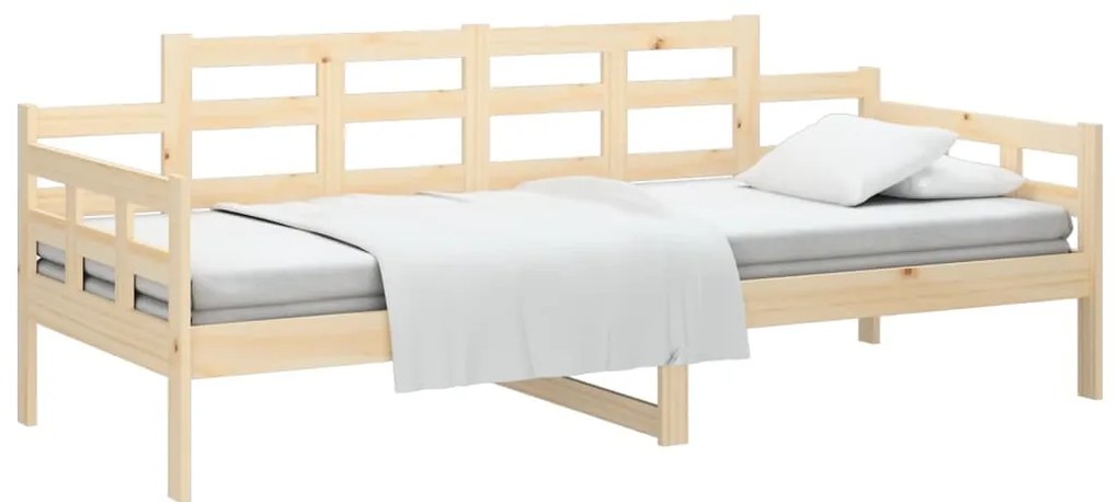 Sofá-cama madeira de pinho maciça 90x190 cm