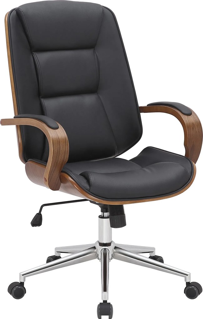 Cadeira de escritório Yankton Nogueira e Preto
