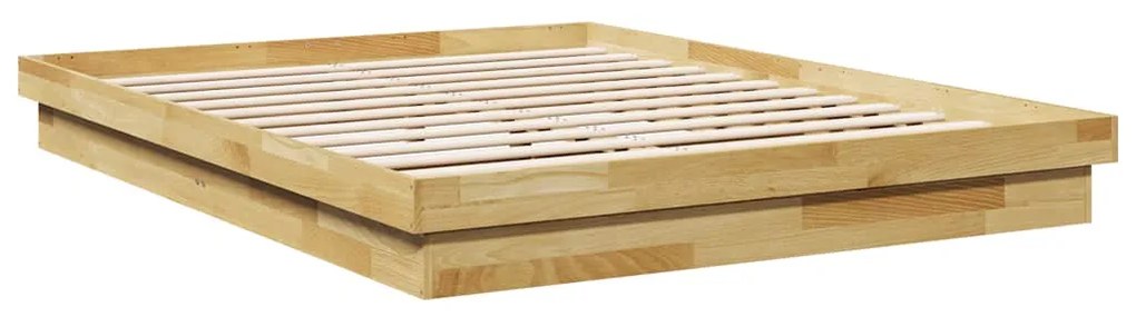 Estrutura de cama sem colchão 150x200 cm de madeira de carvalho