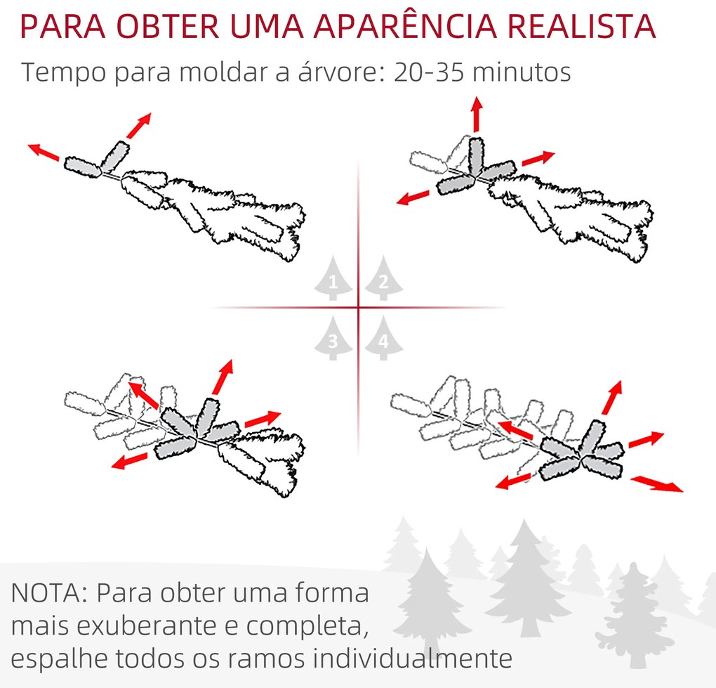 Árvore de Natal Artificial 180 cm Árvore de Natal com 648 Ramos Fácil de Montar e Base Desmontável de Aço Ø70x180 cm Verde