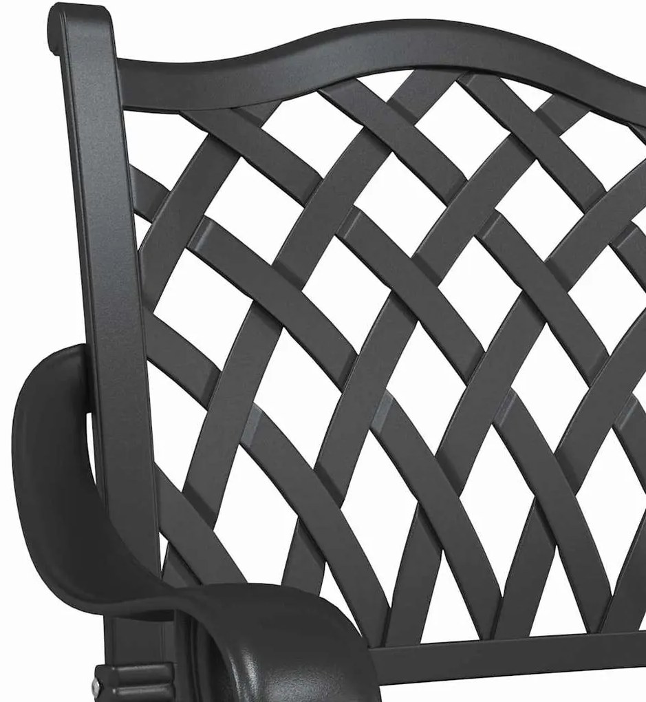 Cadeiras Externas vidaXL Preto Alumínio 56 x 55 x 92.5 cm Resistente