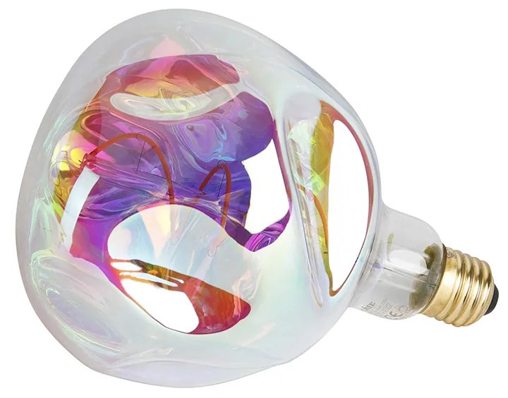 Lâmpada LED E27 regulável G125 arco-íris 4W 200lm 1800K