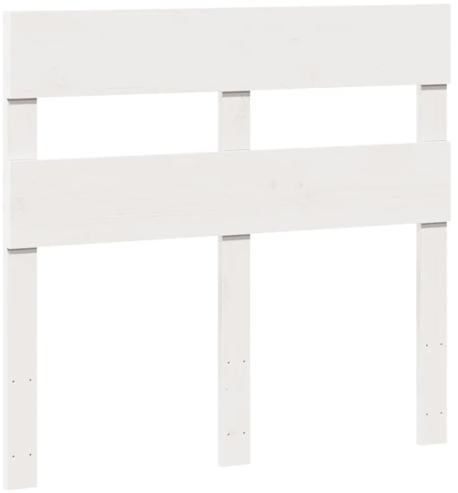 Cama sem colchão 90x190 cm madeira de pinho maciça branco