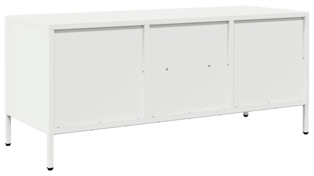 Móvel de TV 101,5x39x43,5 cm aço laminado a frio branco