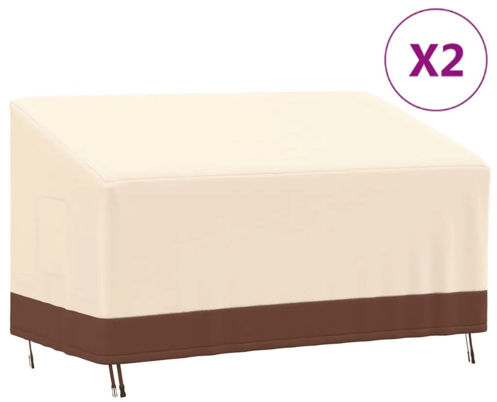 vidaXL Capas p/ bancos de 3 lugares 2 pcs 159x84x56/81 cm oxford 600D