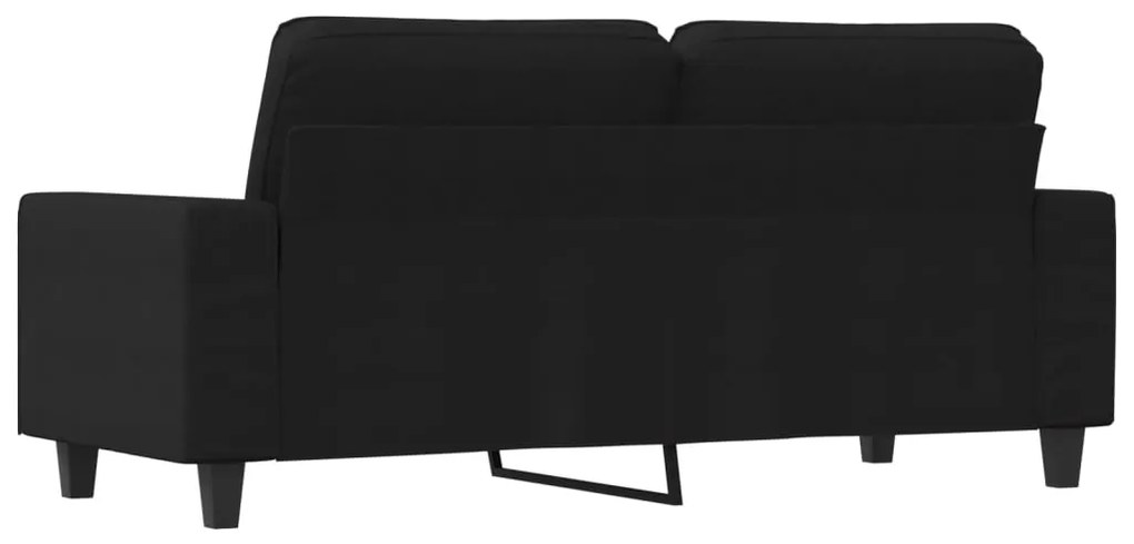 Sofá de 2 lugares tecido 140 cm preto