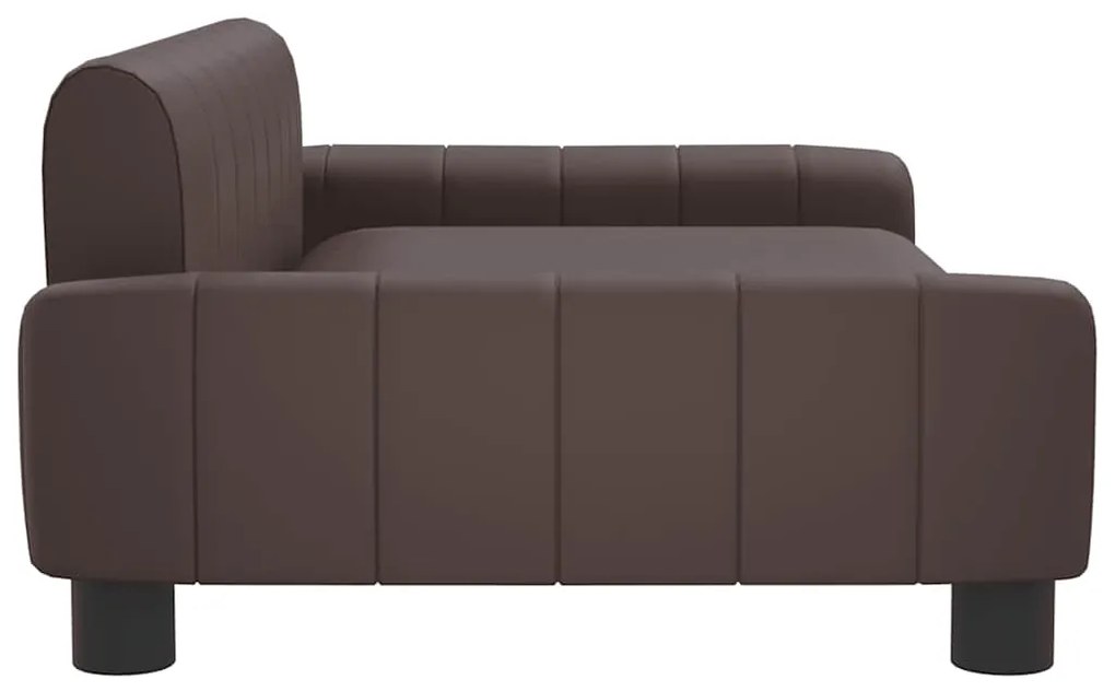 Cama para cães 90x53x30 cm couro artificial castanho