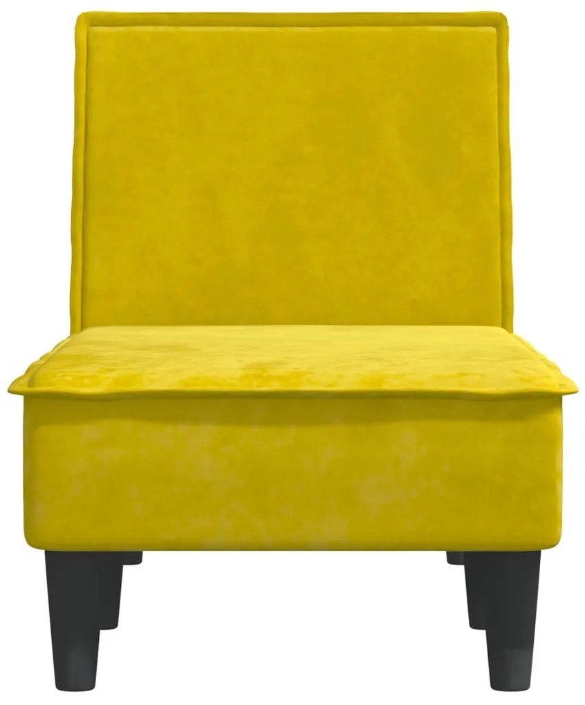 Chaise longue veludo amarelo