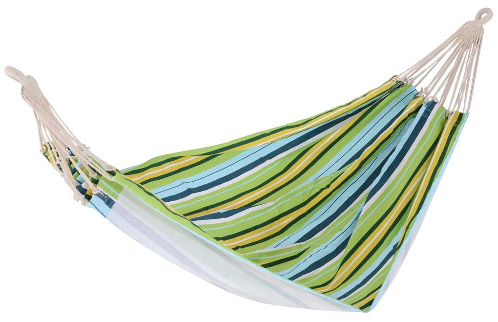 Rede para pendurar Multicolor Verde Algodão Poliéster 210x145cm