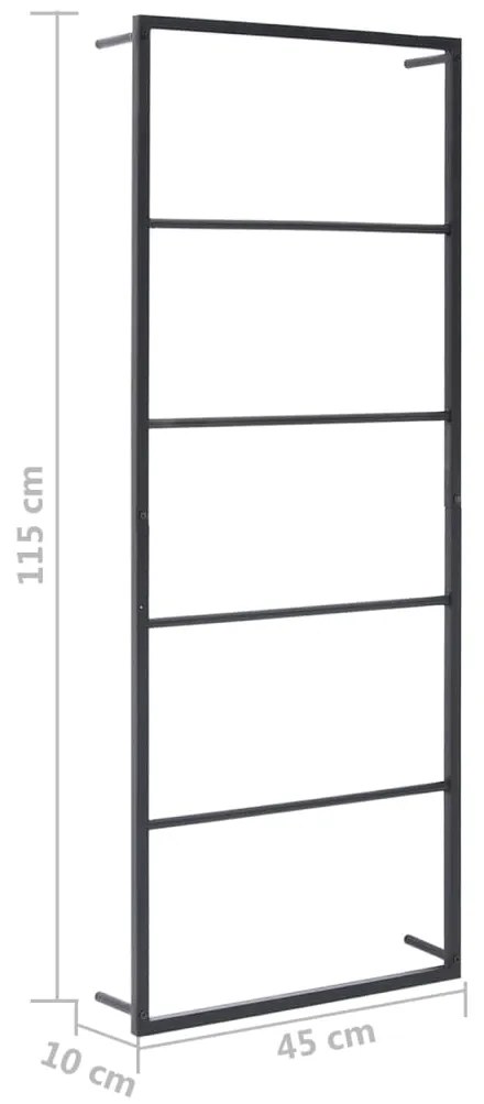 Toalheiro 45x10x115 cm aço preto