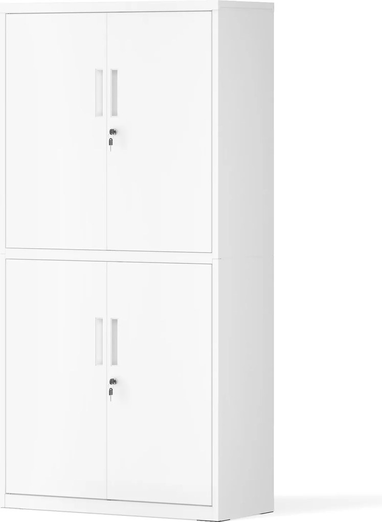 Armário de arquivo escritório, armário de arrumação, 40 x 80 x 180 cm Branco