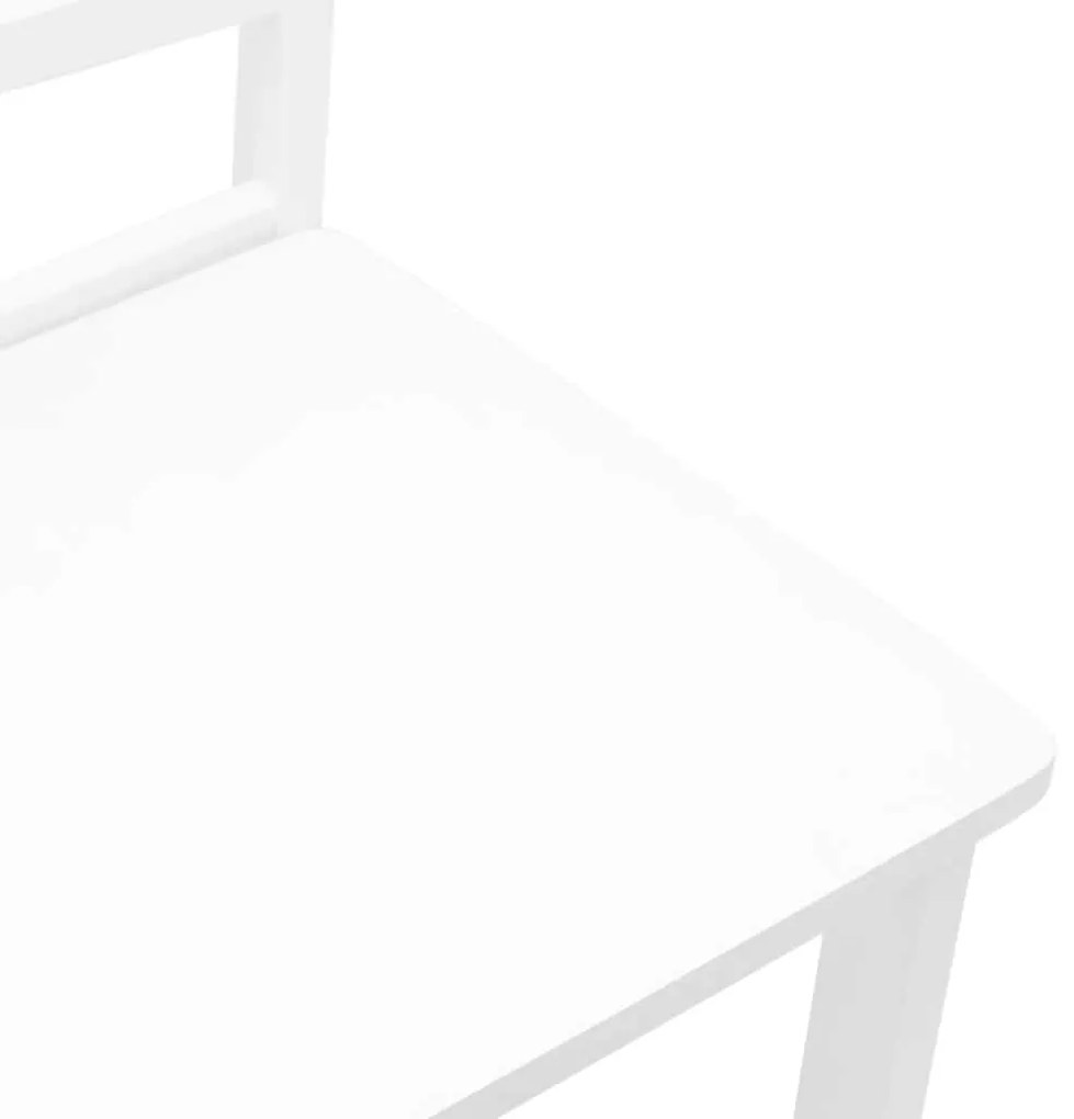 Cadeiras de jantar 2 pcs madeira de seringueira maciça branco
