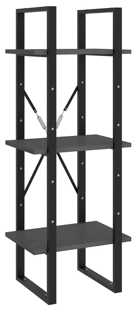 Estante c/ 5 prateleiras 40x30x175 cm madeira de pinho cinzento