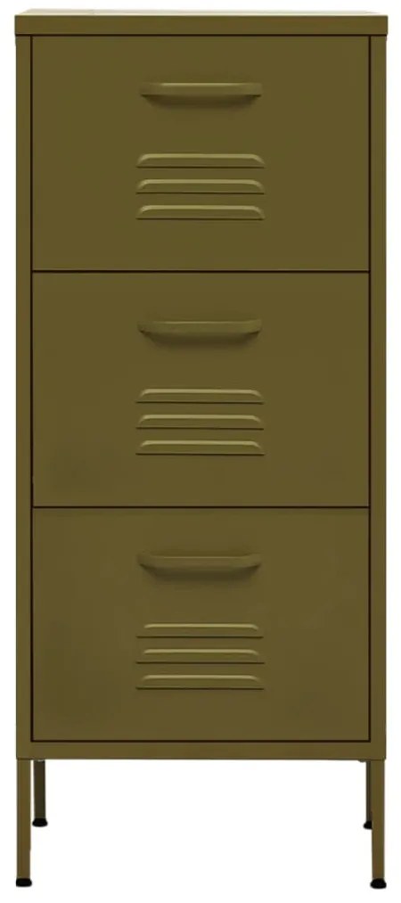 Armário de arrumação aço 42,5x35x101,5 cm verde-azeitona