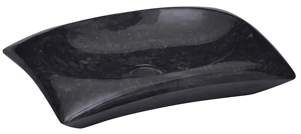 vidaXL Lavatório 50x35x10 cm mármore preto