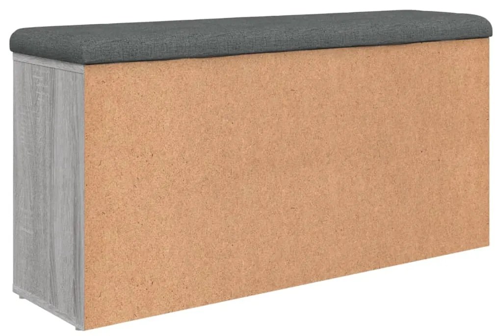 Banco sapateira 102x32x50 cm derivados madeira cinzento sonoma