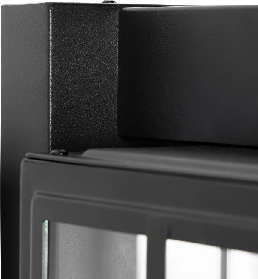 Candeeiro de parede exterior clássico preto IP44 - Dover