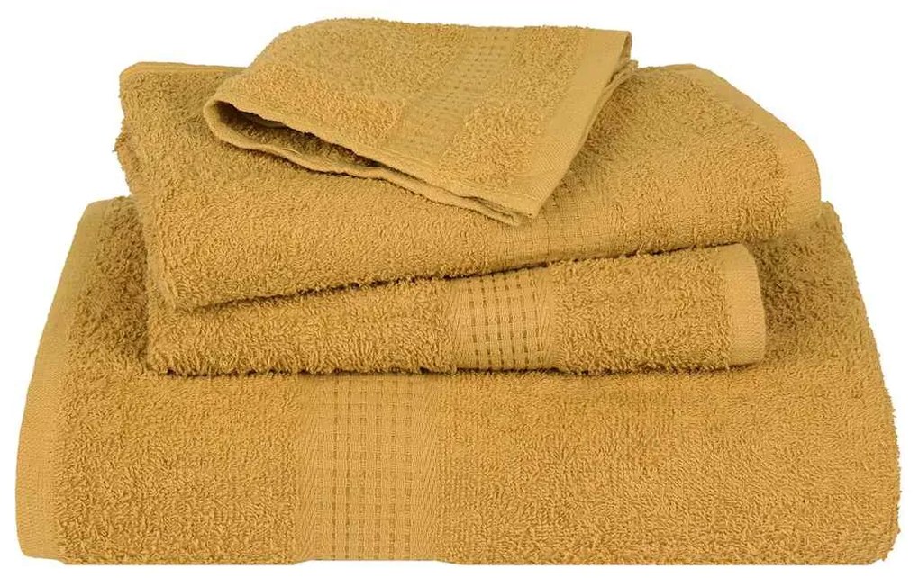 8pcs Conjunto toalhas banho 360 gsm 100% algodão dourado