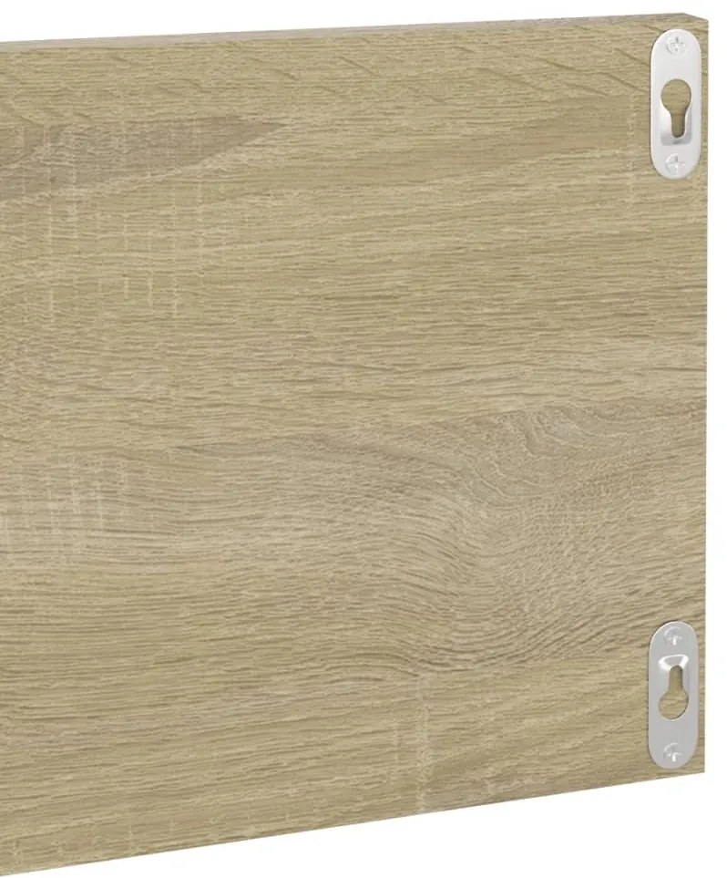 Estantes de parede 2pcs 80x11,5x18 cm contrapl. carvalho sonoma
