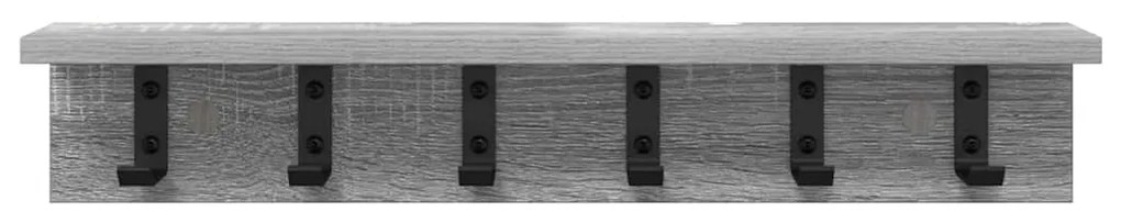 Cabideiro de Parede Sonoma cinzento 60 x 10.5 x 10.5 cm