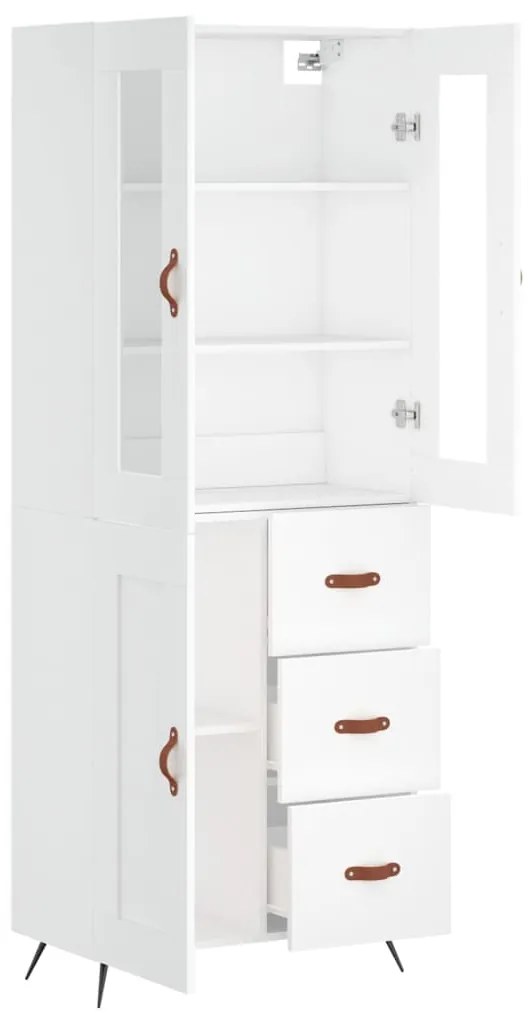 Armário alto 69,5x34x180 cm derivados de madeira branco