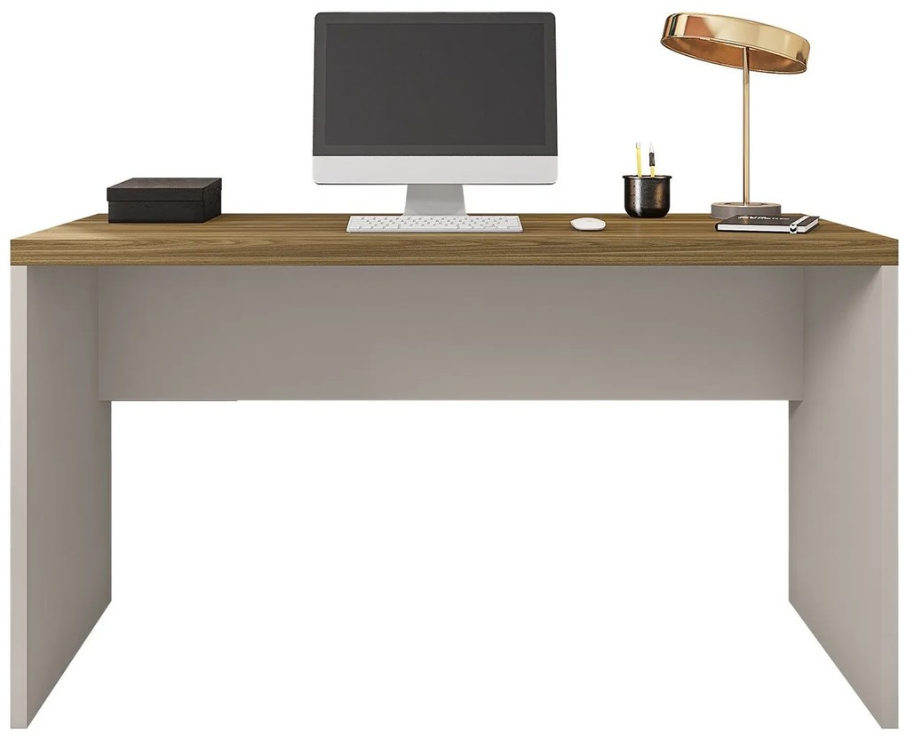 Secretária STUDIO SIMPLE – 136x60x75 cm – Bilaminado Cor de Mel e Caca