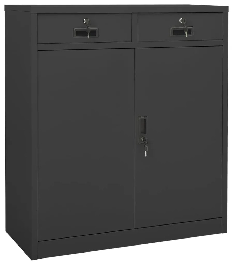 vidaXL Armário de escritório 90x40x102 cm aço antracite