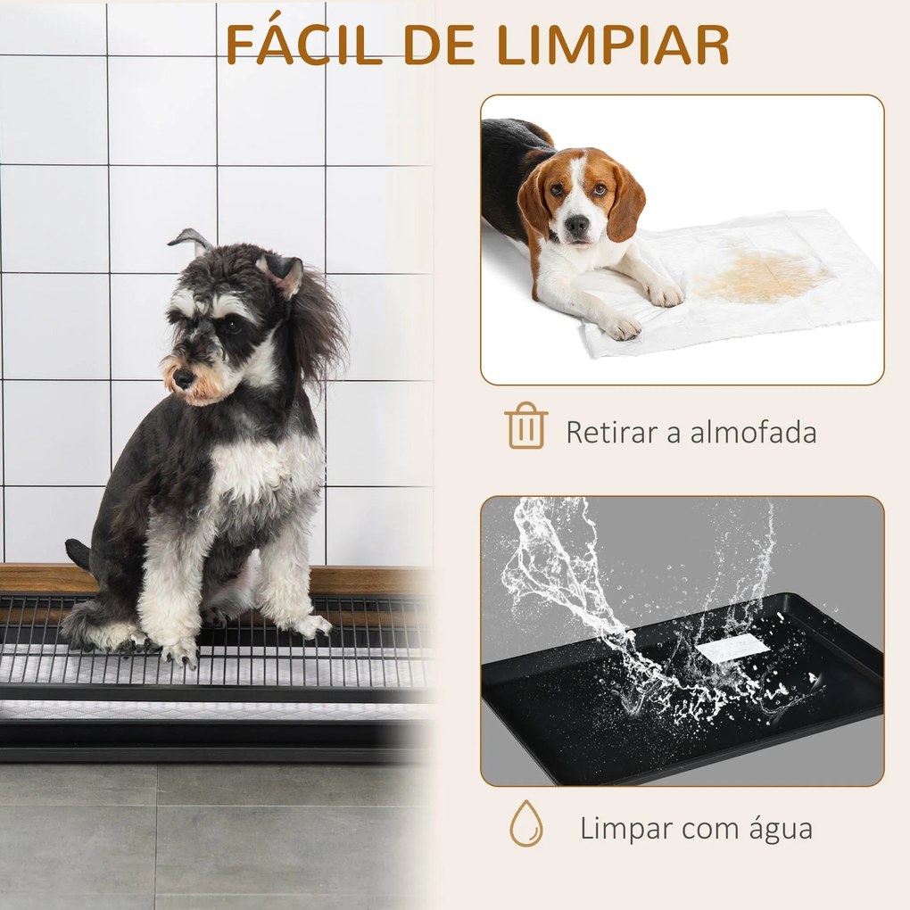 PawHut Sanita para Cães de Aço e Madeira Sanita para Adestramento de C