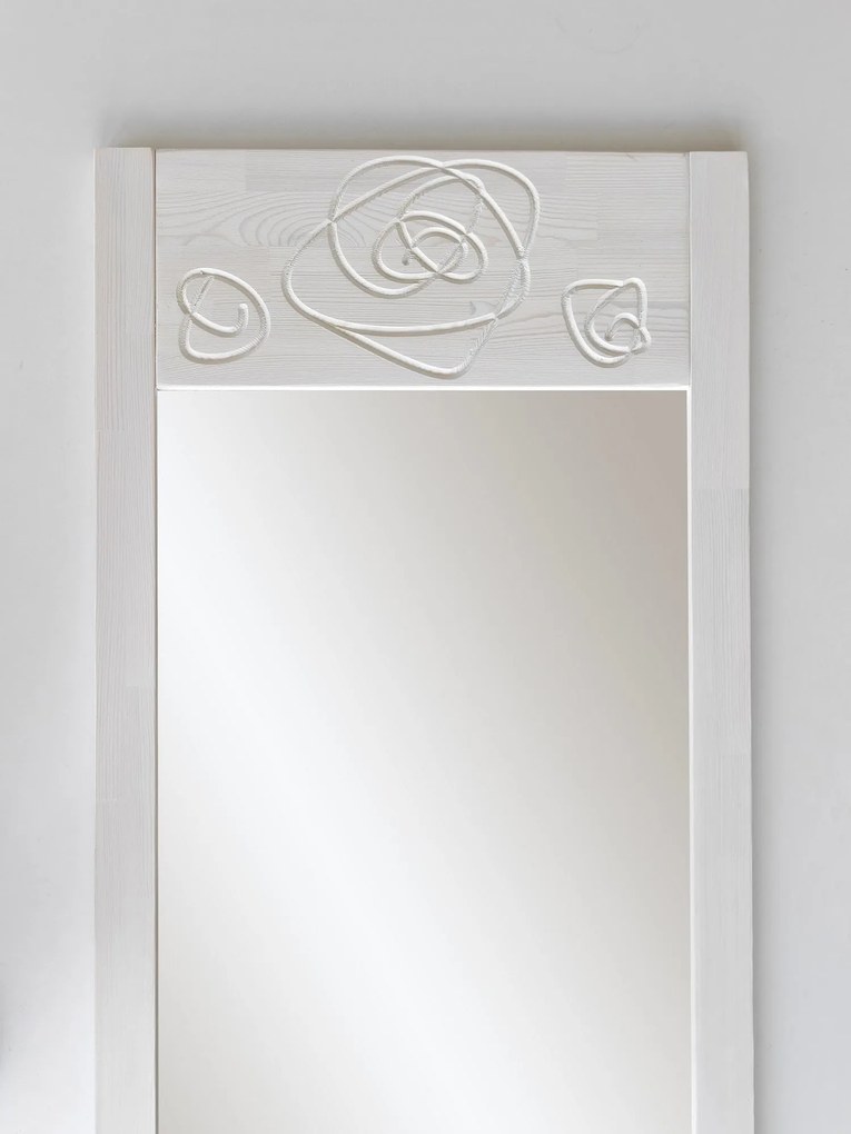 Espelho Cheval Roses – Branco – 55x155x2 cm