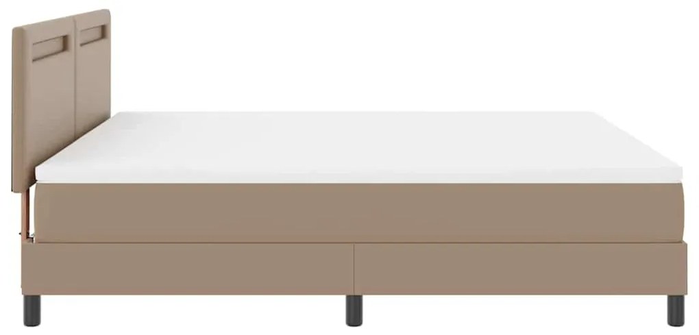 Cama Box com Colchão Cappuccino, Super King, Couro Sintético