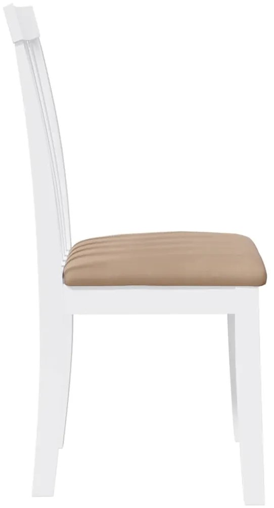 Cadeiras de jantar com almofadões 2 pcs madeira maciça branco