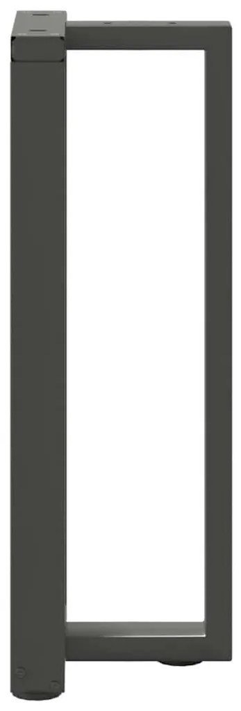 Pés de mesa de console em forma de T, 2 peças, antracite, 38x25x(72-73
