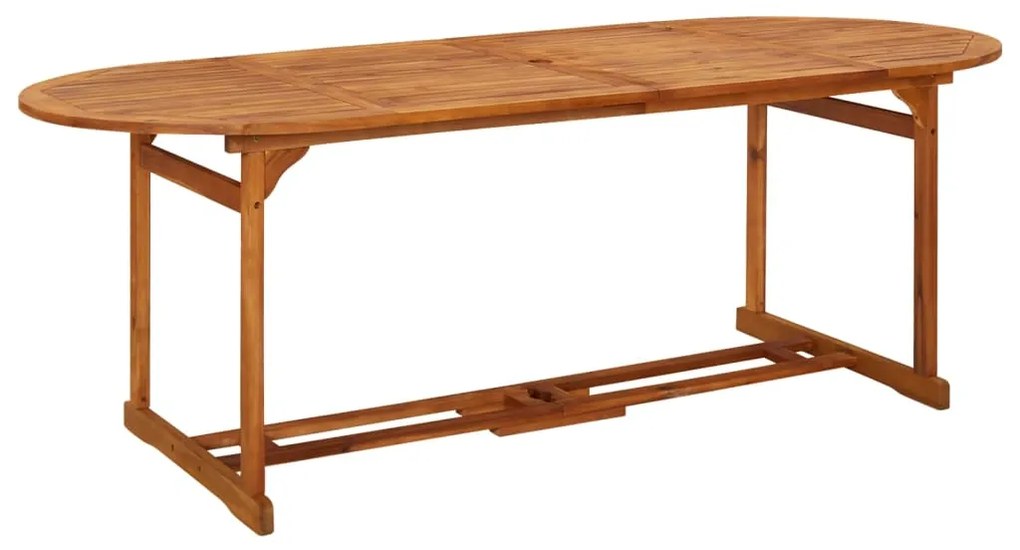 11 pcs conjunto de jantar para jardim 220x90x75cm acácia maciça
