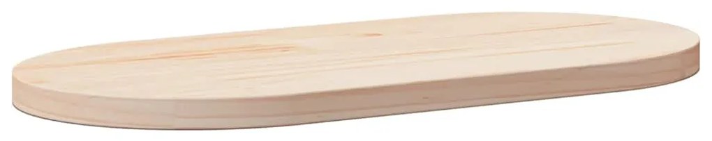Tampo de mesa oval 70x35x2,5 cm madeira de pinho maciça