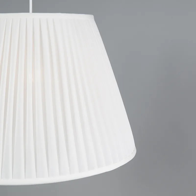 Candeeiro de suspensão retro creme 45 cm - Plisse