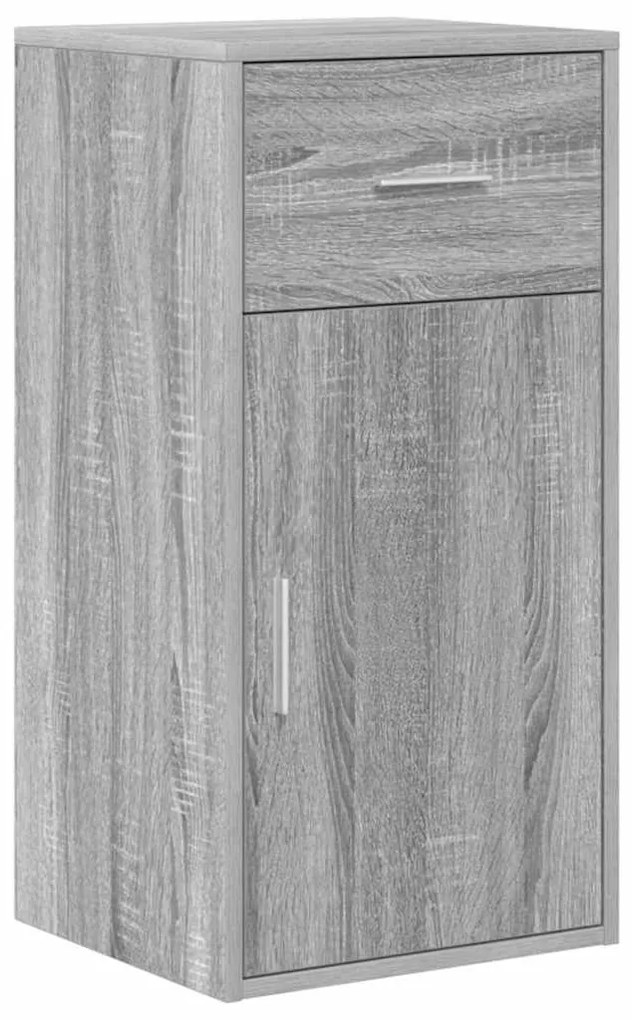 Mesa de Canto Cinza Sonoma 102x88x75 cm Madeira Engenharia