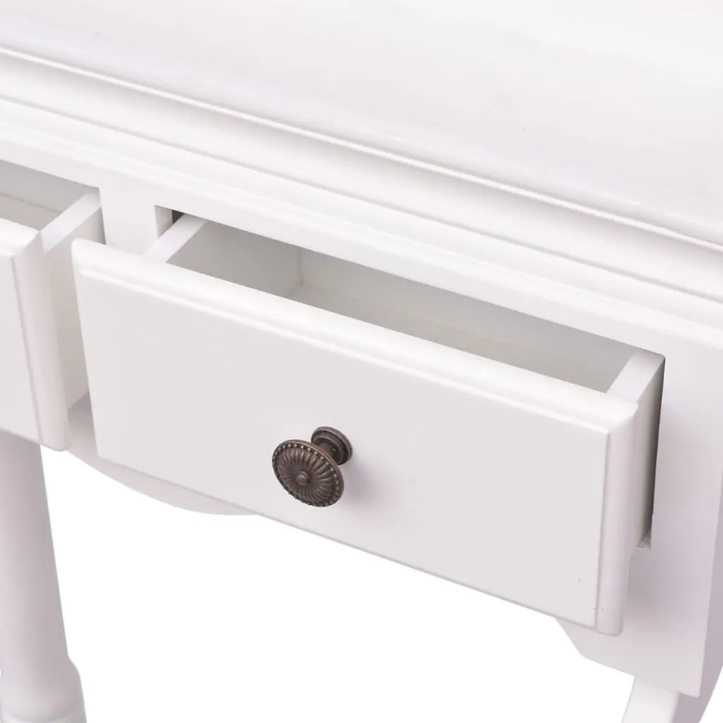 Suporte para roupas com armário em madeira, branco