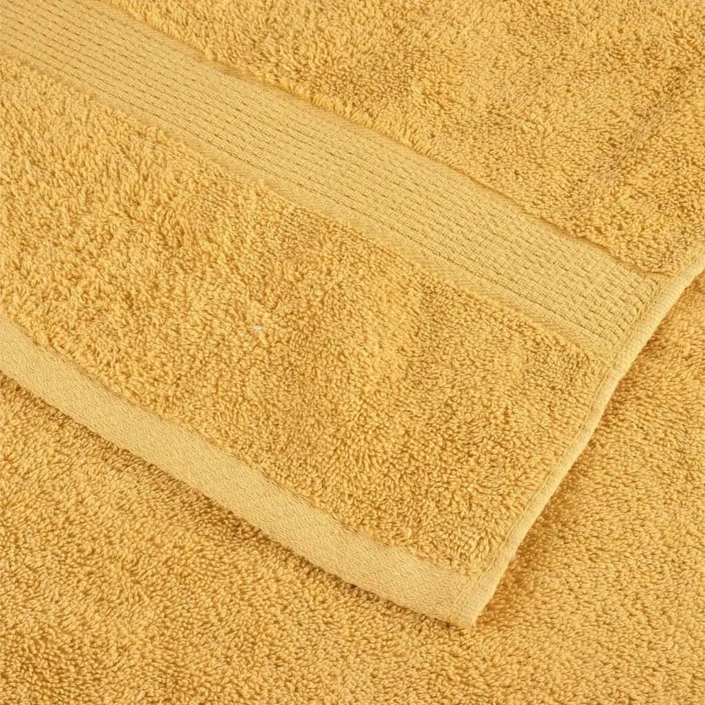 Toalhas de mãos premium SOLUND 4pcs 50x100 cm 600 gsm dourado