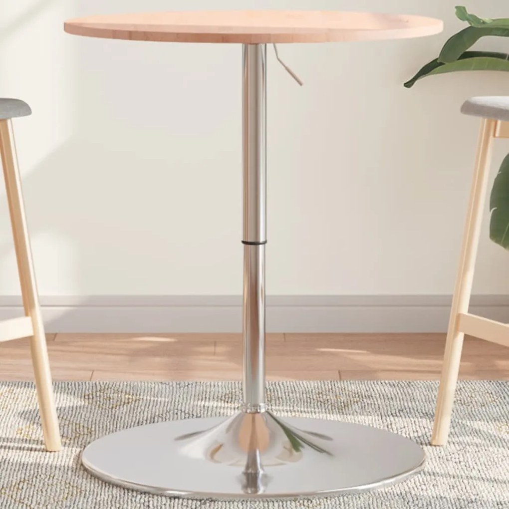 vidaXL Mesa de bar Ø60x89,5 cm madeira de faia maciça