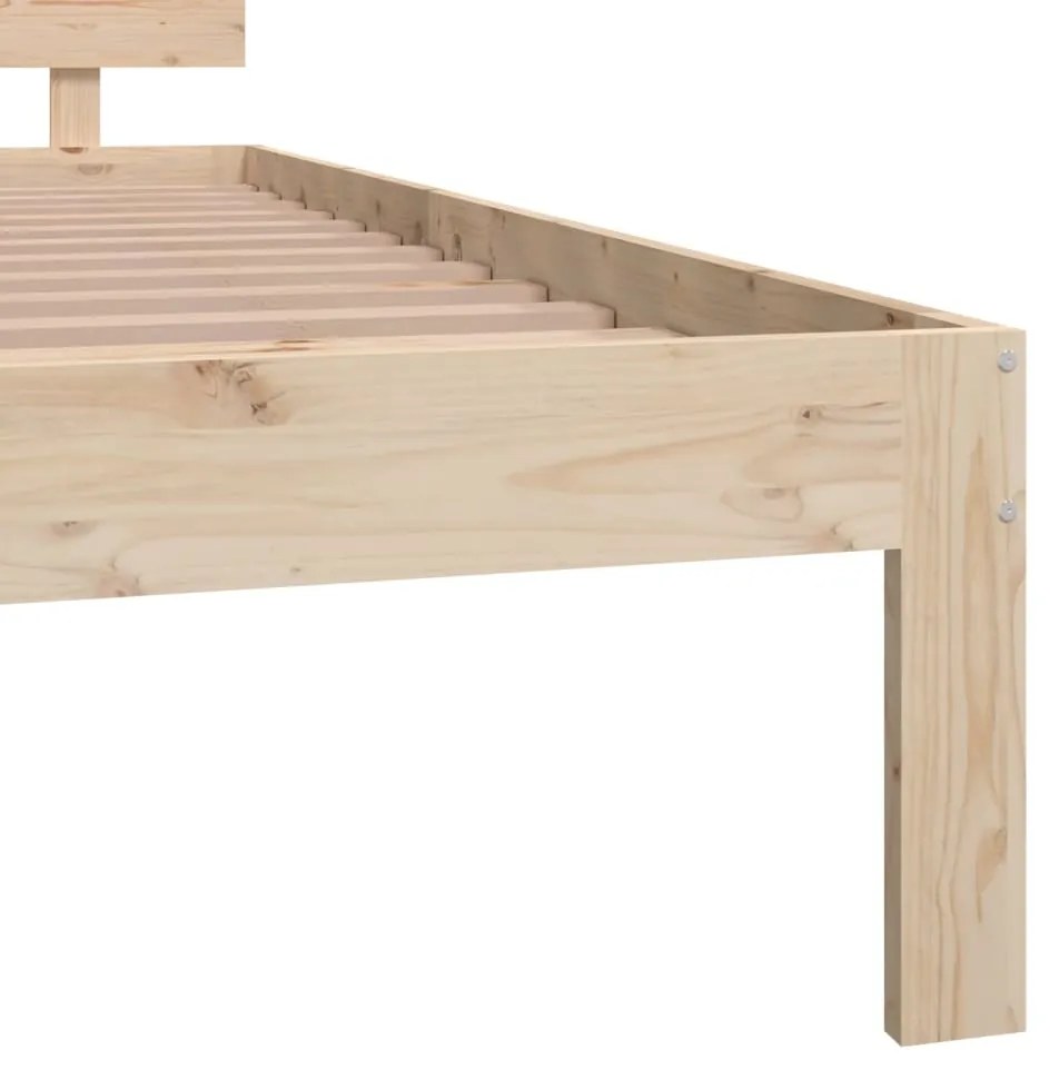 Estrutura de cama 140x200 cm pinho maciço